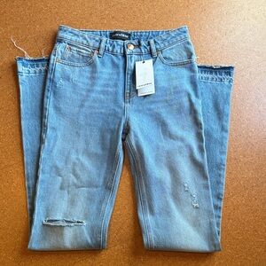 retrofête Straight Leg Jeans in Medium Blue
